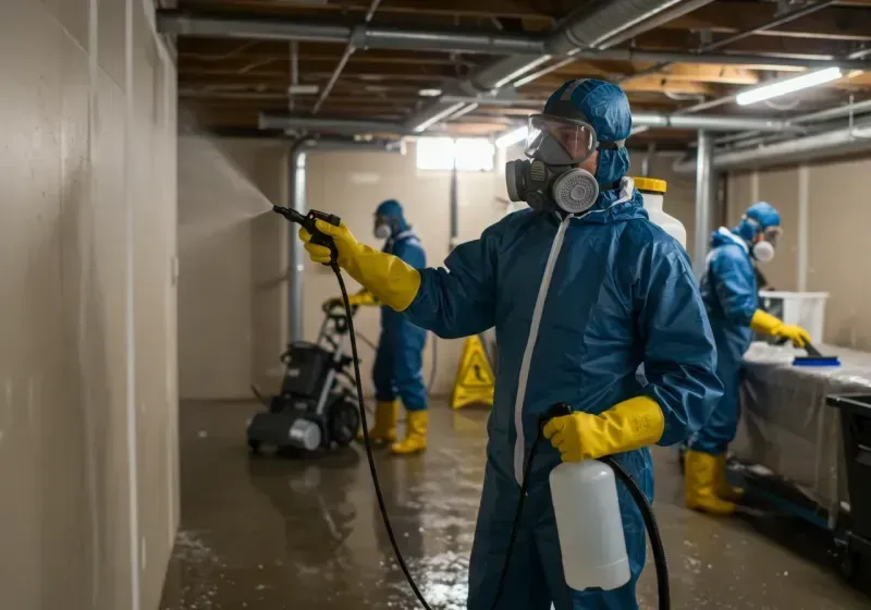 Basement Sanitization and Antimicrobial Treatment process in Norris, TN