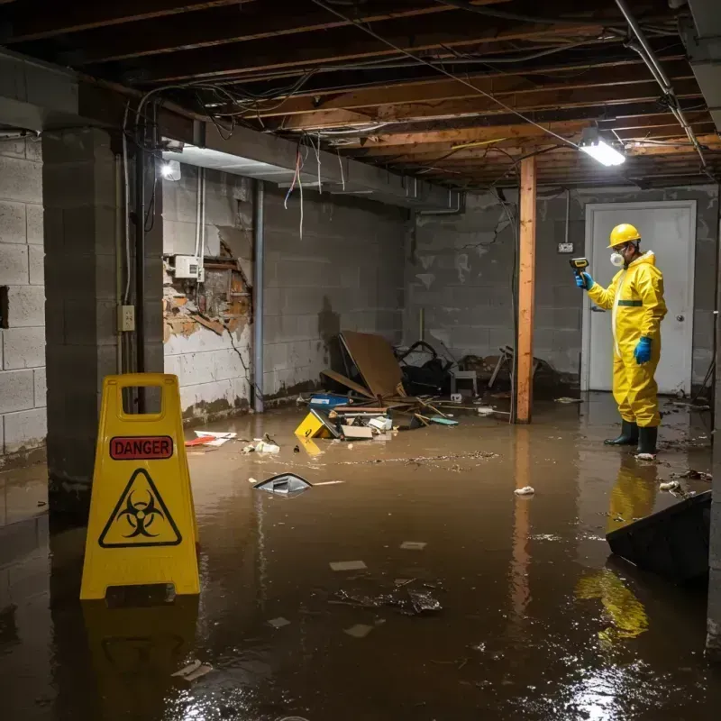 Flooded Basement Electrical Hazard in Norris, TN Property