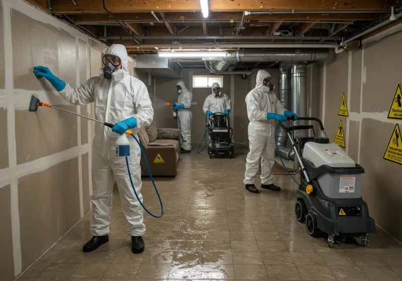 Basement Moisture Removal and Structural Drying process in Norris, TN